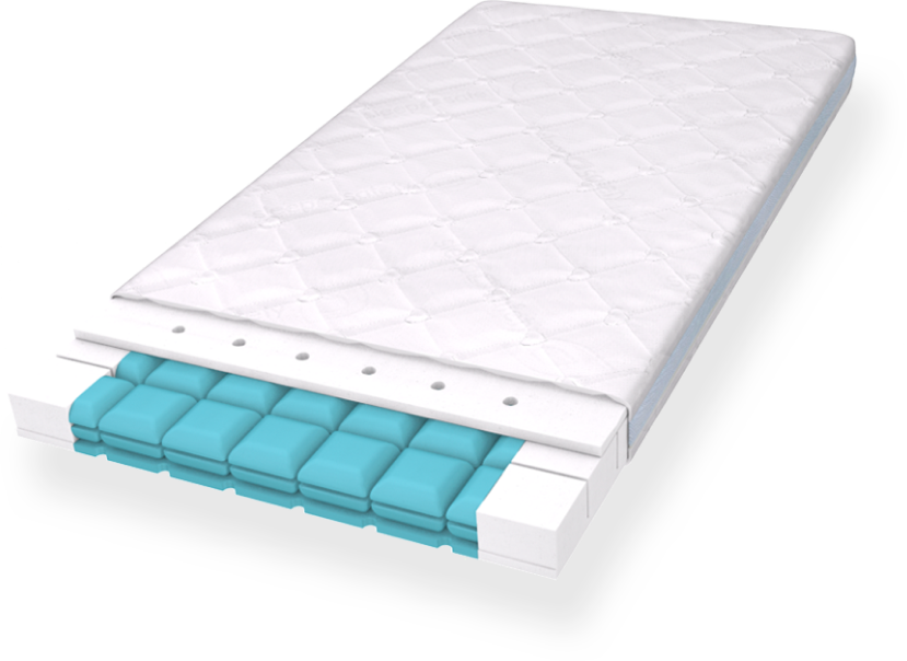 Mattress with Comfort Pads and air cushion layer